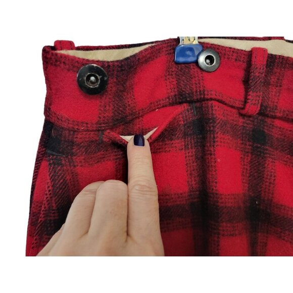 Vintage WOOLRICH Buffalo Plaid Mackinaw Wool Outdoor Pants - Picture 7 of 14